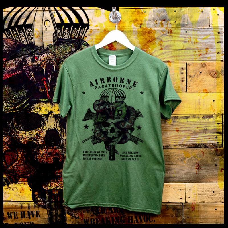 Воздушно-десантный Ветеран Боевых Действий Парашютист Война в Ираке и Афганистане Раненый Ветеран Боевых Действий Унисекс Футболка S