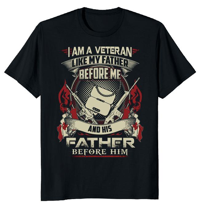 Футболка унисекс «Я ветеран, как отец» S