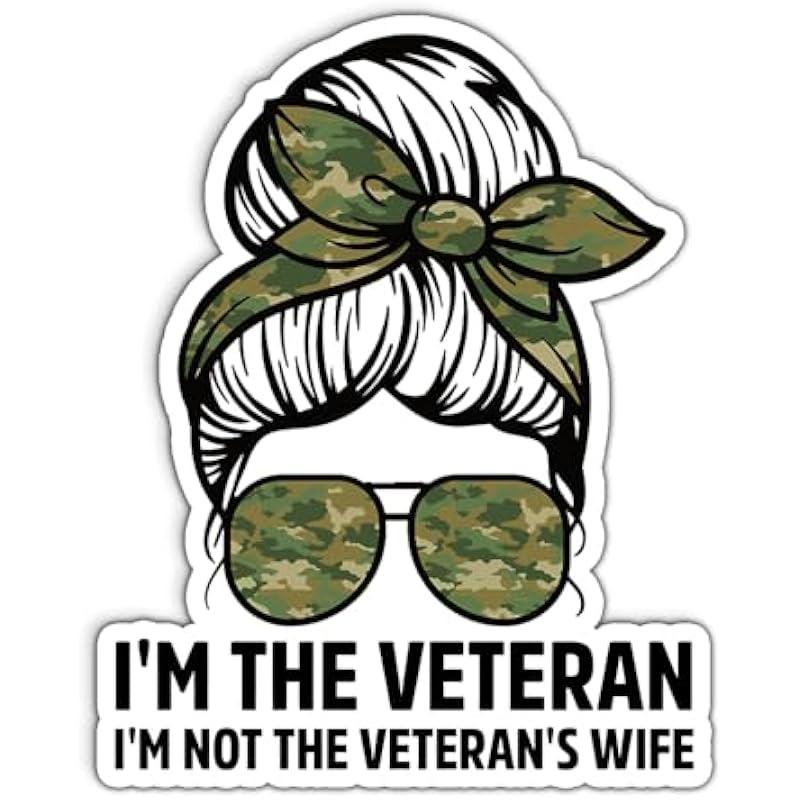 MAIANEY Я ветеран, а не жена ветерана Наклейка Армия Женщины-героини Честь Женщина-ветеран 3 дюйма 1pc